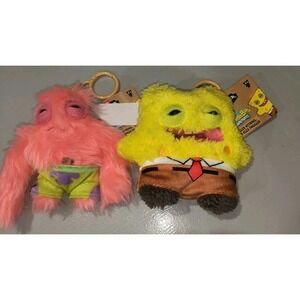 SpongeBob SquarePants Zuru Fuggler Keychain Lot 2 Patrick/SpongeBob Clip On Toy